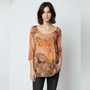 Only 9 Top Fairy Grunge Butterfly Pink Orange M